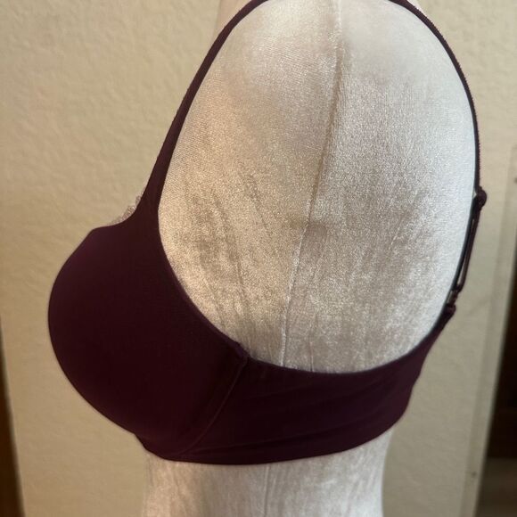 Victorias Secret Body By Victoria Push-Up‎ Pigeonnant Bra 34D Wine Maroon - Picture 10 of 11